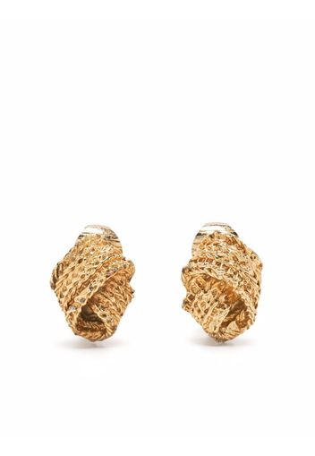Christian Dior 1980s knot clip-on earrings - Oro