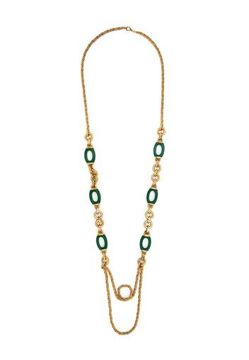 Christian Dior 1990s pre-owned oval stones necklace - Oro