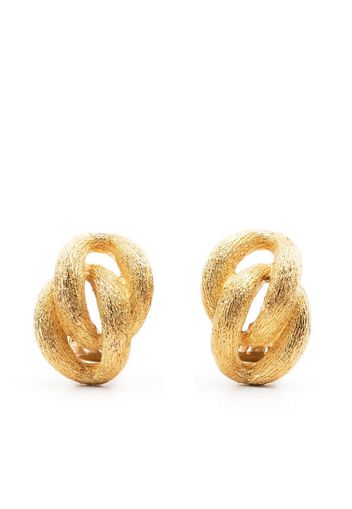 Christian Dior 1990s pre-owned twisted clip-on earrings - Oro