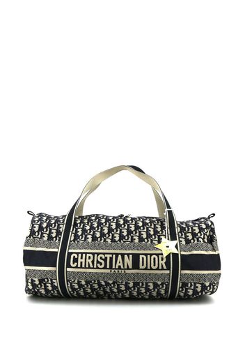 Christian Dior 2020 pre-owned Oblique-pattern holdall bag - Blu