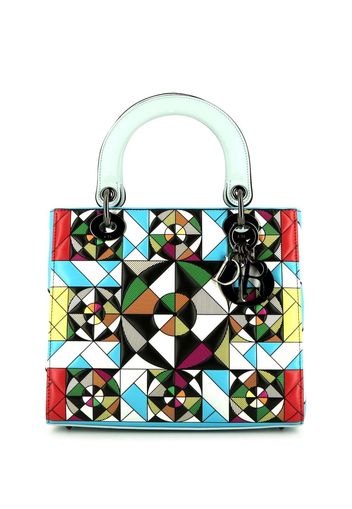 Christian Dior Dior Lady Dior Edition Limitée handbag in multicolor leather - Multicolore