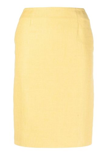 Christian Dior 2010s pre-owned high-waist pencil skirt - Giallo