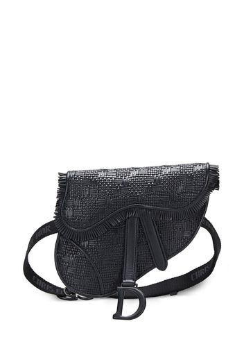 Christian Dior pre-owned Ultra Matte Woven Saddle belt bag - Nero