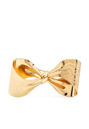 Christian Dior 1990s pre-owned twisted bow brooch - Oro