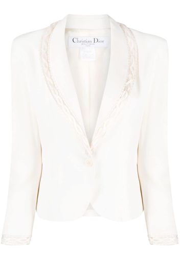 Christian Dior Blazer con revers a scialle Pre-owned anni '90 - Toni neutri