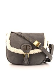 Christian Dior Borsa a spalla Bobby in pelle di pecora e pelle scamosciata Pre-owned 2020 - Grigio