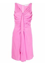 Christian Dior 2000s pre-owned draped front sleeveless dress - PINK