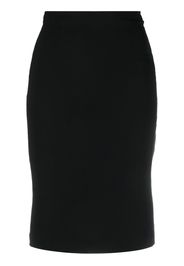 Christian Dior 2010s pre-owned stretch silk pencil skirt - Nero