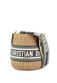 Christian Dior pre-owned wicker Dior bucket shoulder bag - Marrone