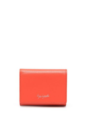 Discord Yohji Yamamoto logo-plaque leather wallet - Arancione