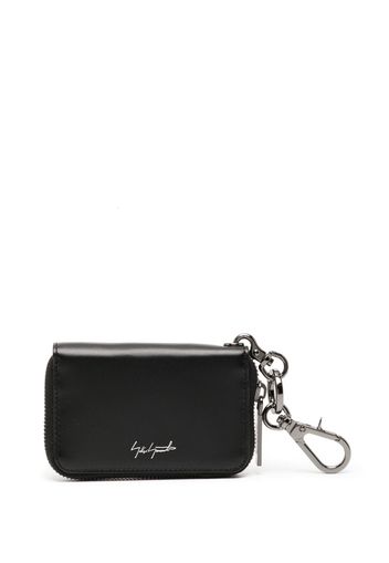 Discord Yohji Yamamoto logo-print zip-fastening key wallet - Nero