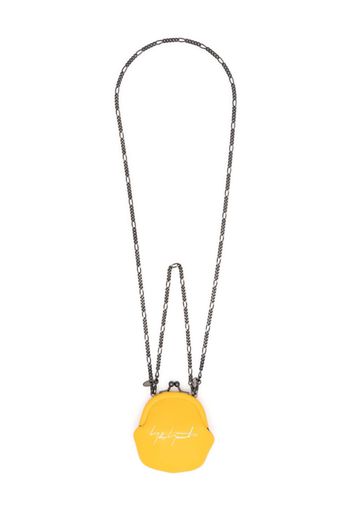 Discord Yohji Yamamoto leather coin-purse necklace - Giallo