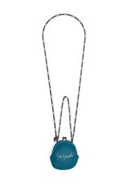 Discord Yohji Yamamoto leather coin-purse necklace - Blu