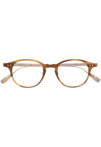 Dita Eyewear Occhiali tondi con effetto tartarugato - Oro