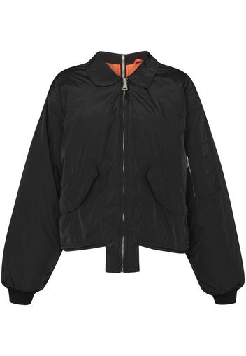 (di)vision cropped zip-split bomber jacket - Nero