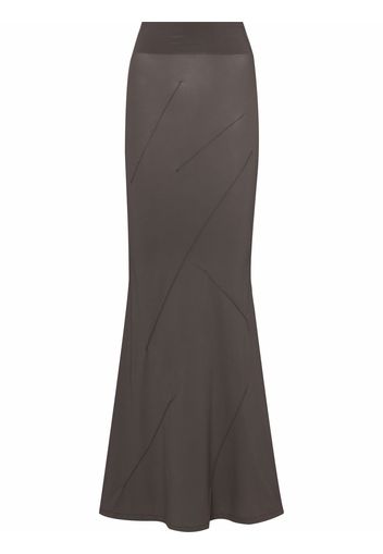 (di)vision mesh high-waisted skirt - Marrone