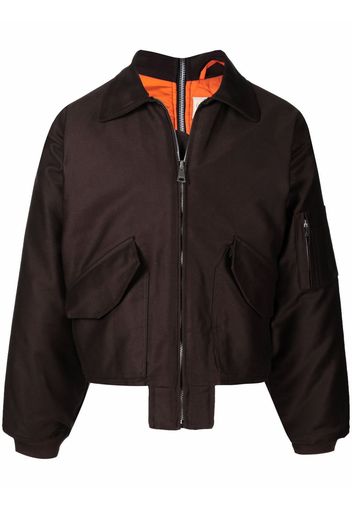 (di)vision rear zip-detail jacket - Marrone