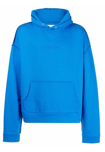 (di)vision embroidered-logo hoodie - Blu