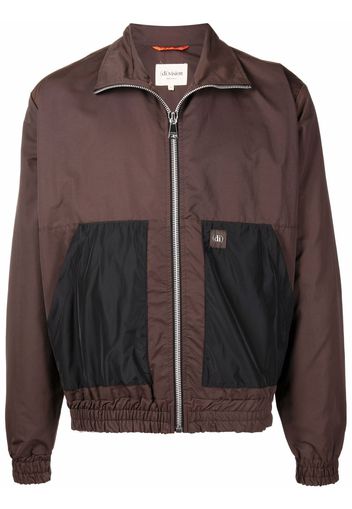 (di)vision colour-block zip-up jacket - Marrone