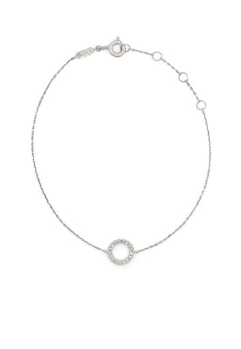 Djula Bracciale a catena Circle in oro bianco 18kt con diamanti - Argento