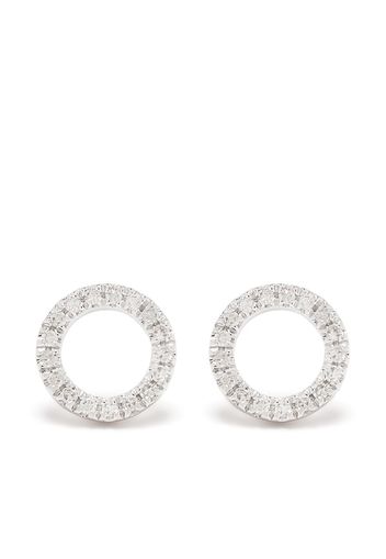 Djula Orecchini Circle in oro bianco 18kt con diamanti - Argento