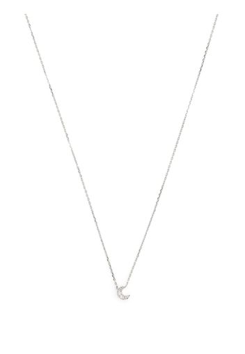 Djula Pendente luna in oro bianco 18kt con diamanti - Argento