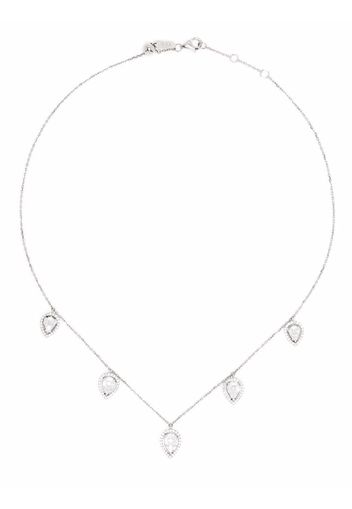 Djula Choker in oro bianco 18kt con cinque diamanti a goccia - Argento