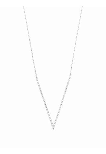 Djula Collana Big in oro bianco 18kt con V di diamanti - Argento