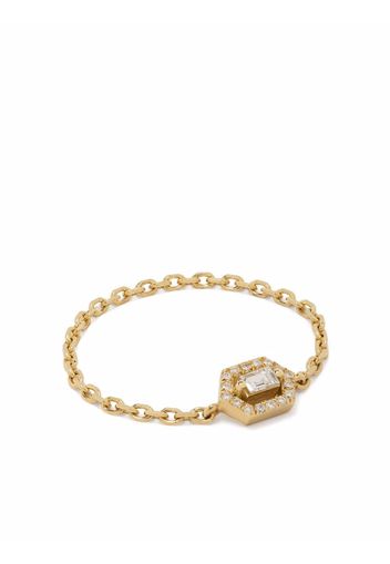 Djula Anello a catena Sparkle in oro 18kt con diamanti