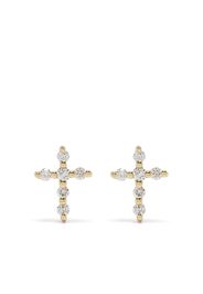 Djula Orecchini Big Cross in oro 18kt con diamanti