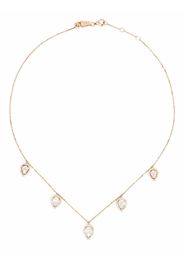 Djula Choker in oro rosa 18kt con 5 diamanti a goccia