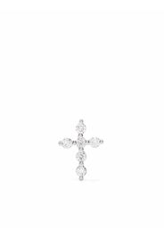 Djula Piercing Cross in oro bianco 18kt con diamanti - Argento