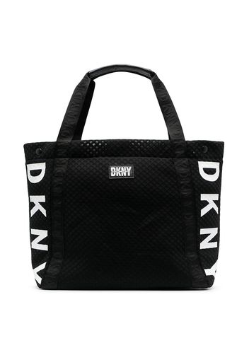 Dkny Kids logo print tote bag - Nero