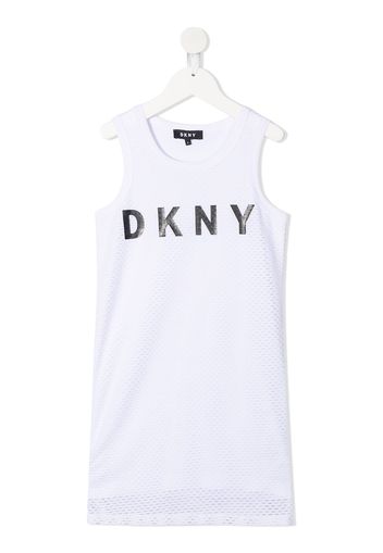 Dkny Kids Vestito smanicato con stampa - Bianco