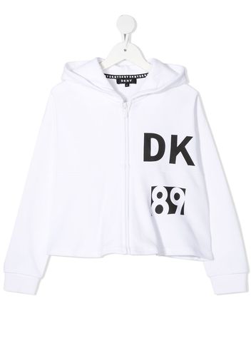 Dkny Kids Giacca DK89 con zip - Bianco