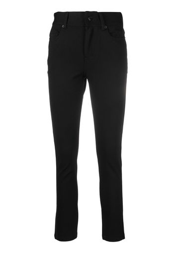 high-waisted cropped trousers