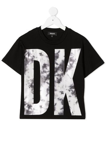 Dkny Kids cloud wash logo print T-shirt - Nero