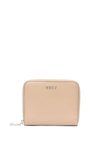 DKNY logo plaque small wallet - Toni neutri