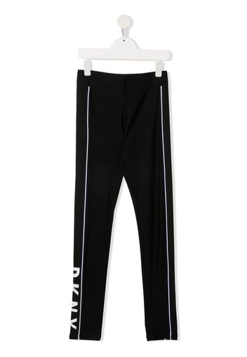 Dkny Kids TEEN logo print leggings - Nero