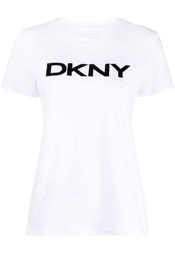 DKNY logo-print cotton T-shirt - Bianco