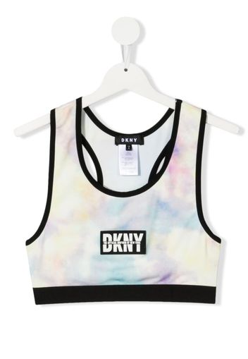 Dkny Kids TEEN tie-dye crop top - Toni neutri