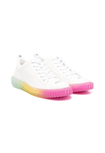 Dkny Kids rainbow sole low-top sneakers - Bianco