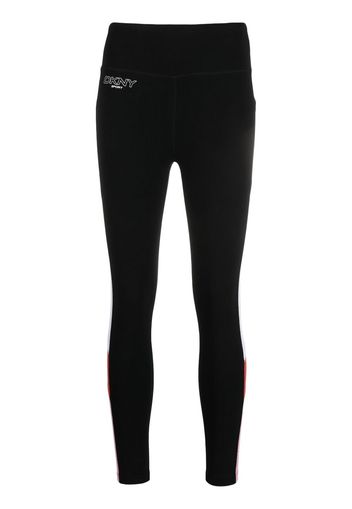 DKNY panelled cotton-blend leggings - Nero