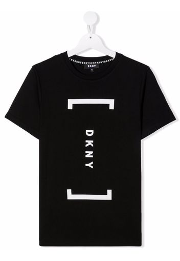 Dkny Kids logo-print cotton T-shirt - Nero