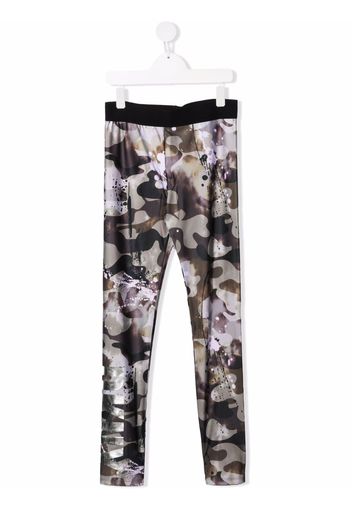 Dkny Kids TEEN camouflage-print leggings - Verde