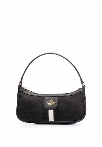 DKNY logo-jacquard baguette tote bag - Nero