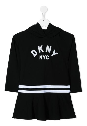 Dkny Kids logo-print hoodie dress - Nero