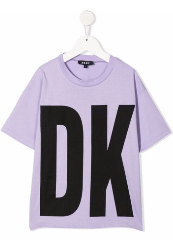 Dkny Kids logo-print organic-cotton T-Shirt - Viola