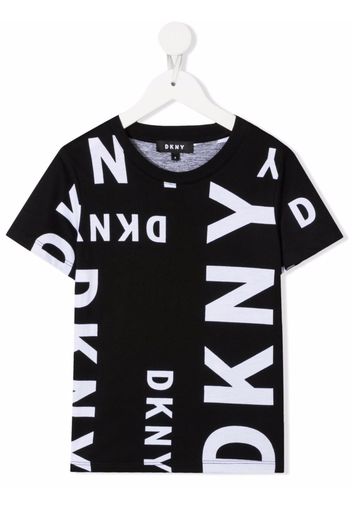 Dkny Kids logo-print cotton T-Shirt - Nero