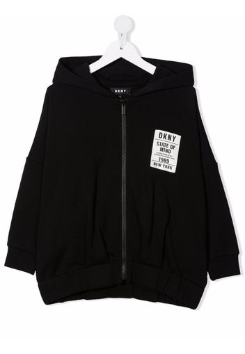 Dkny Kids logo-print detail hoodie - Nero